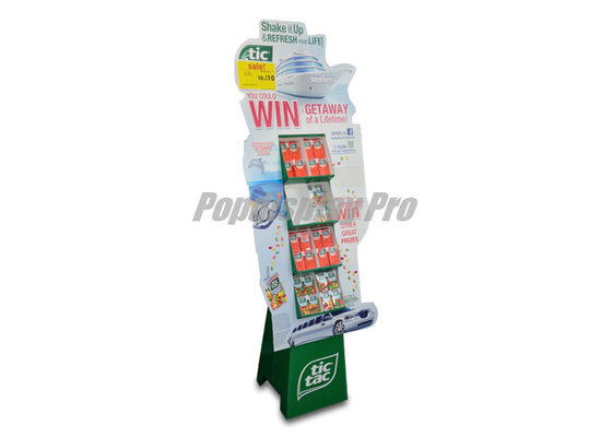 Custom Paper Cardboard Standee Display 3D Side Wing Ads Board with 3 Pockets