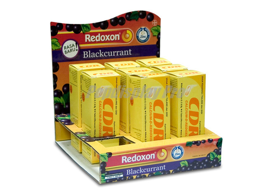 Recyclable Lightweight Cardboard Counter Display 9 Slots With Curved Header