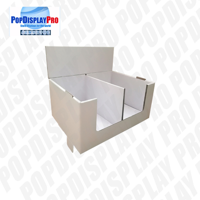Store Seasonal 2-Tier Cardboard Quarter Pallet Display Stand To Promote Chocolates Snacks