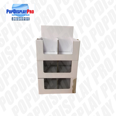 Store Seasonal 2-Tier Cardboard Quarter Pallet Display Stand To Promote Chocolates Snacks